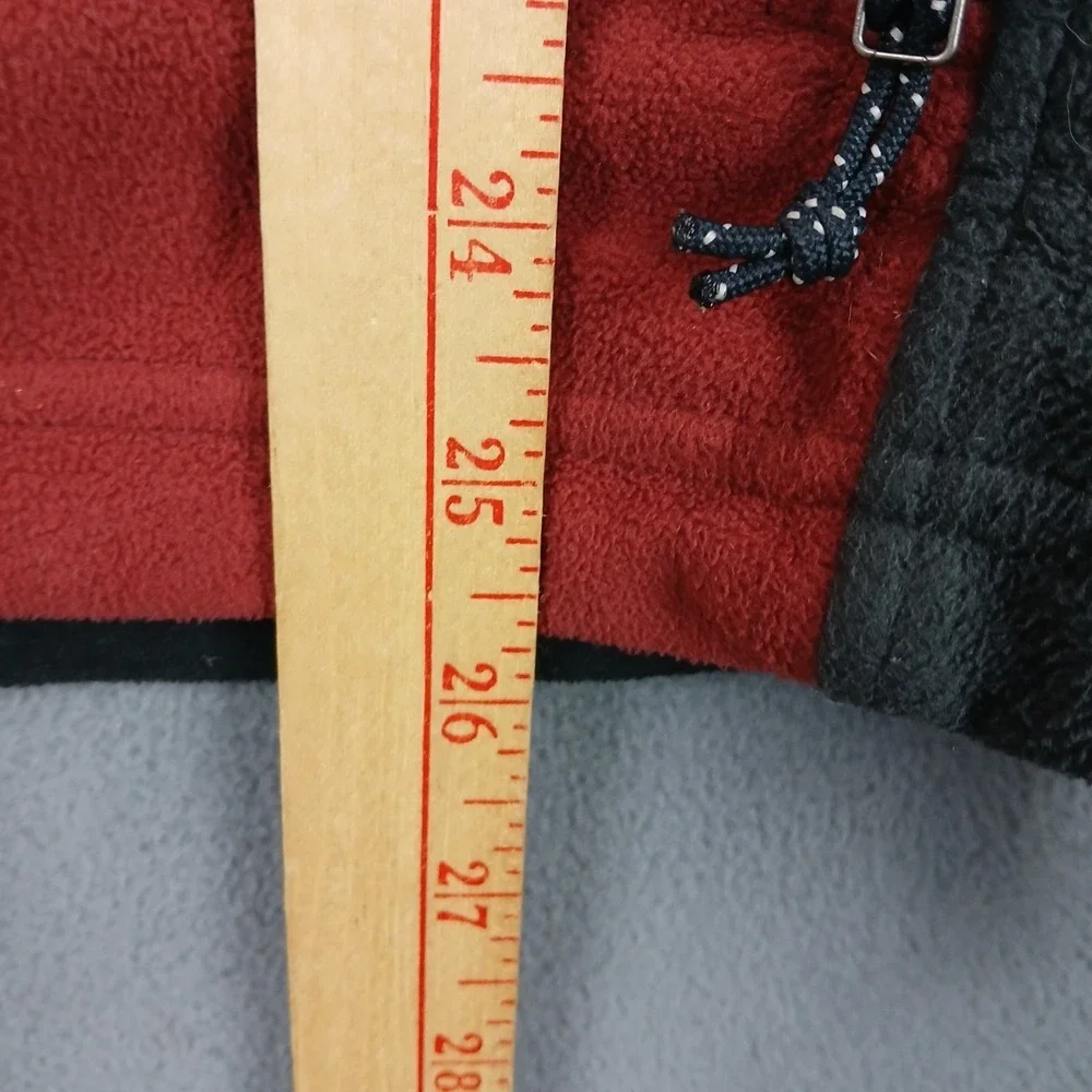 Mountain Hardwear Fleece Jacket Mens Medium‎ Red Gray Full Zip Logo Soft Cozy